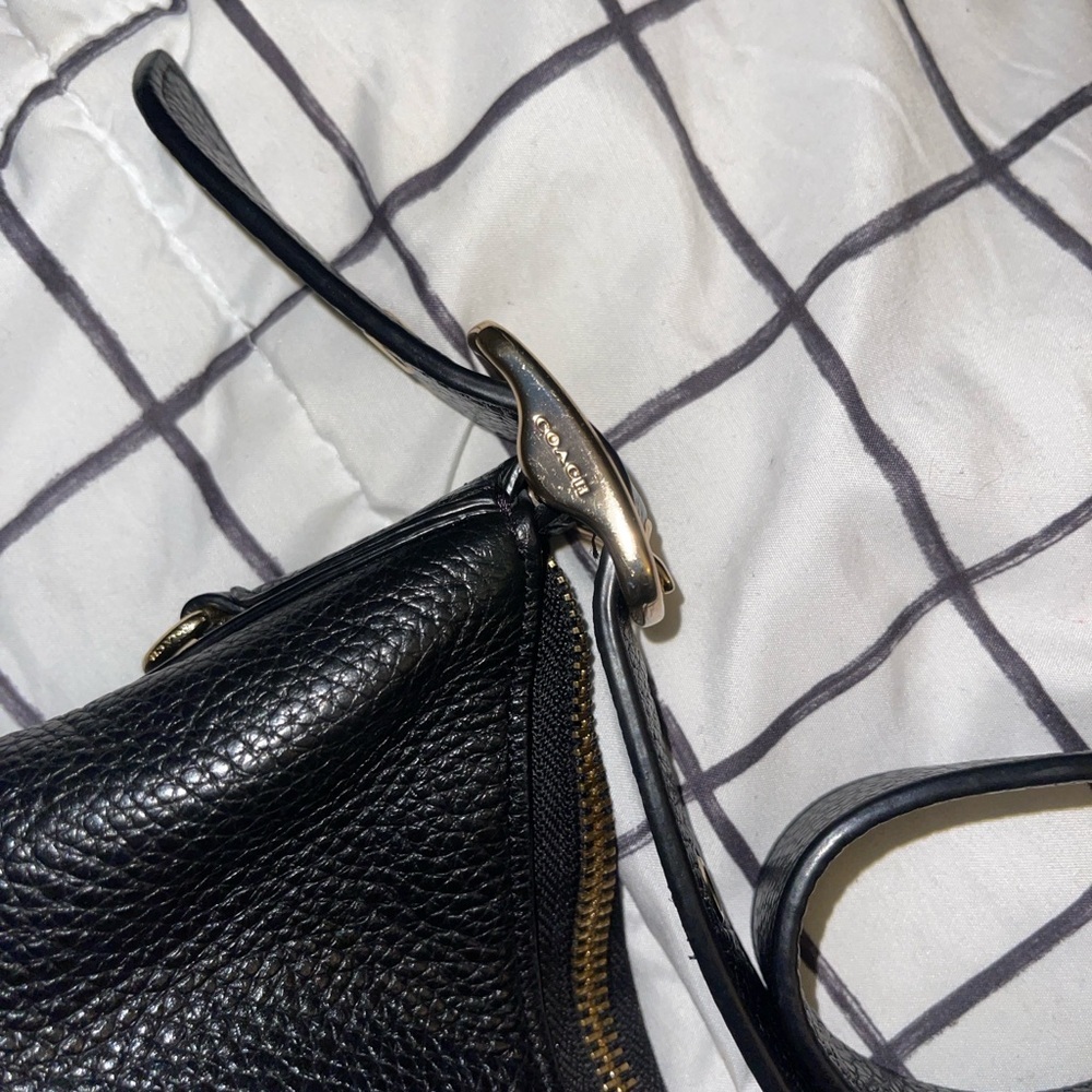 Coach 2818 Val Duffle Black Pebbled Leather Shoulder Crossbody Bag - Picture 8 of 12